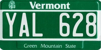 VT license plate YAL628