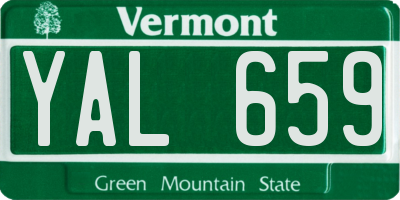 VT license plate YAL659