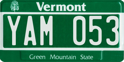 VT license plate YAM053