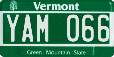 VT license plate YAM066