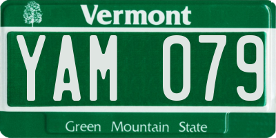 VT license plate YAM079