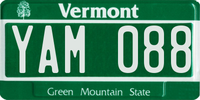 VT license plate YAM088
