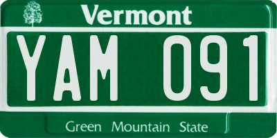 VT license plate YAM091