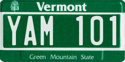 VT license plate YAM101