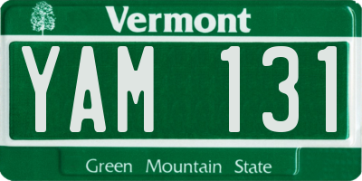 VT license plate YAM131