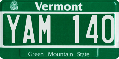 VT license plate YAM140