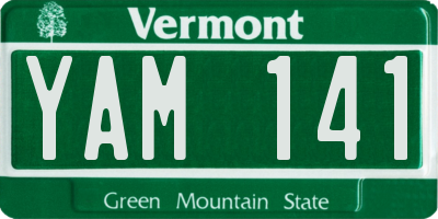 VT license plate YAM141