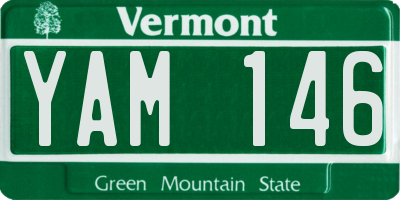 VT license plate YAM146