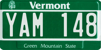 VT license plate YAM148