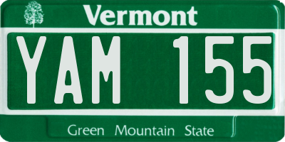 VT license plate YAM155