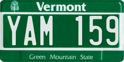 VT license plate YAM159