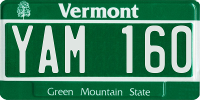 VT license plate YAM160