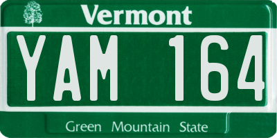 VT license plate YAM164