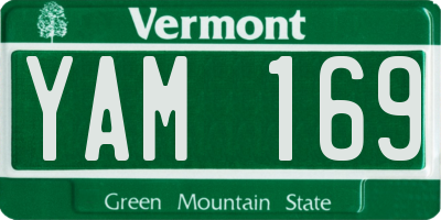 VT license plate YAM169