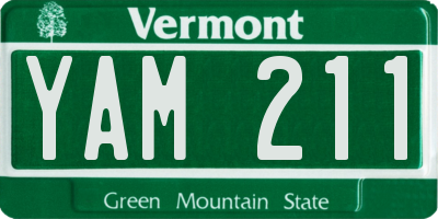 VT license plate YAM211
