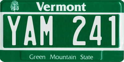 VT license plate YAM241