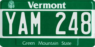 VT license plate YAM248