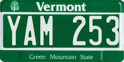 VT license plate YAM253
