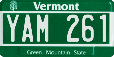 VT license plate YAM261