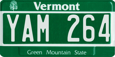 VT license plate YAM264