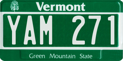 VT license plate YAM271