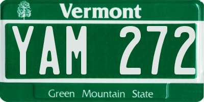 VT license plate YAM272