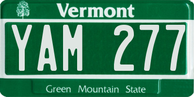 VT license plate YAM277