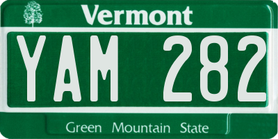 VT license plate YAM282
