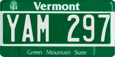 VT license plate YAM297