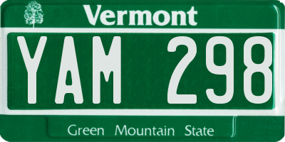 VT license plate YAM298