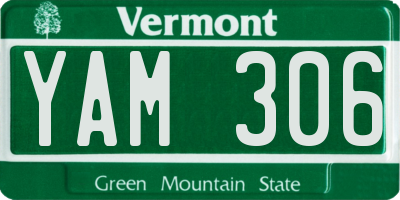VT license plate YAM306
