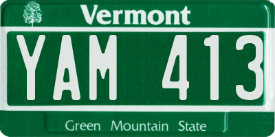 VT license plate YAM413