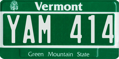 VT license plate YAM414