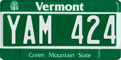 VT license plate YAM424
