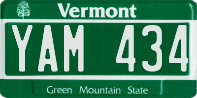 VT license plate YAM434