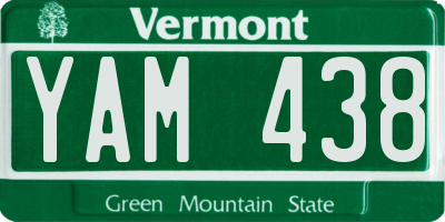 VT license plate YAM438