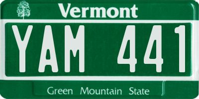 VT license plate YAM441