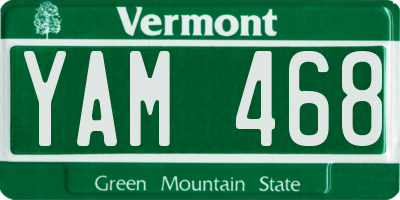 VT license plate YAM468