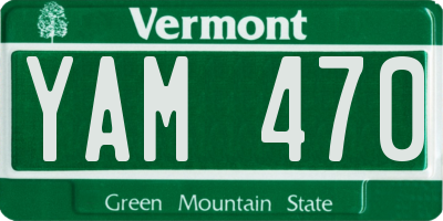 VT license plate YAM470