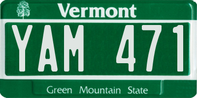 VT license plate YAM471