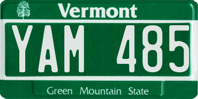VT license plate YAM485