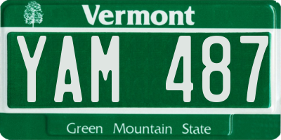 VT license plate YAM487
