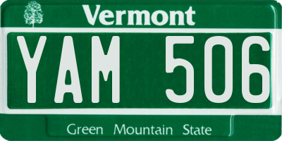 VT license plate YAM506