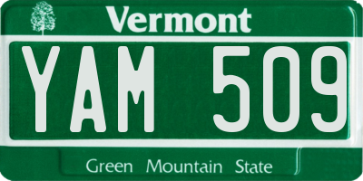 VT license plate YAM509