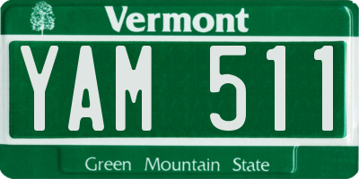 VT license plate YAM511
