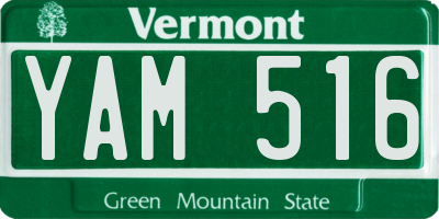 VT license plate YAM516
