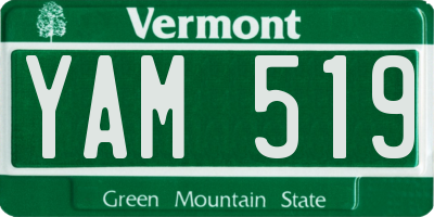 VT license plate YAM519