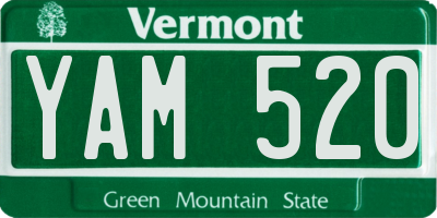 VT license plate YAM520