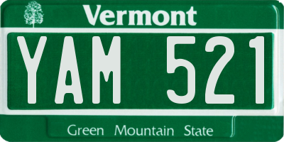 VT license plate YAM521