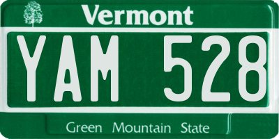 VT license plate YAM528